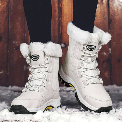 High Grip Snow Boots with Fur Lining Women