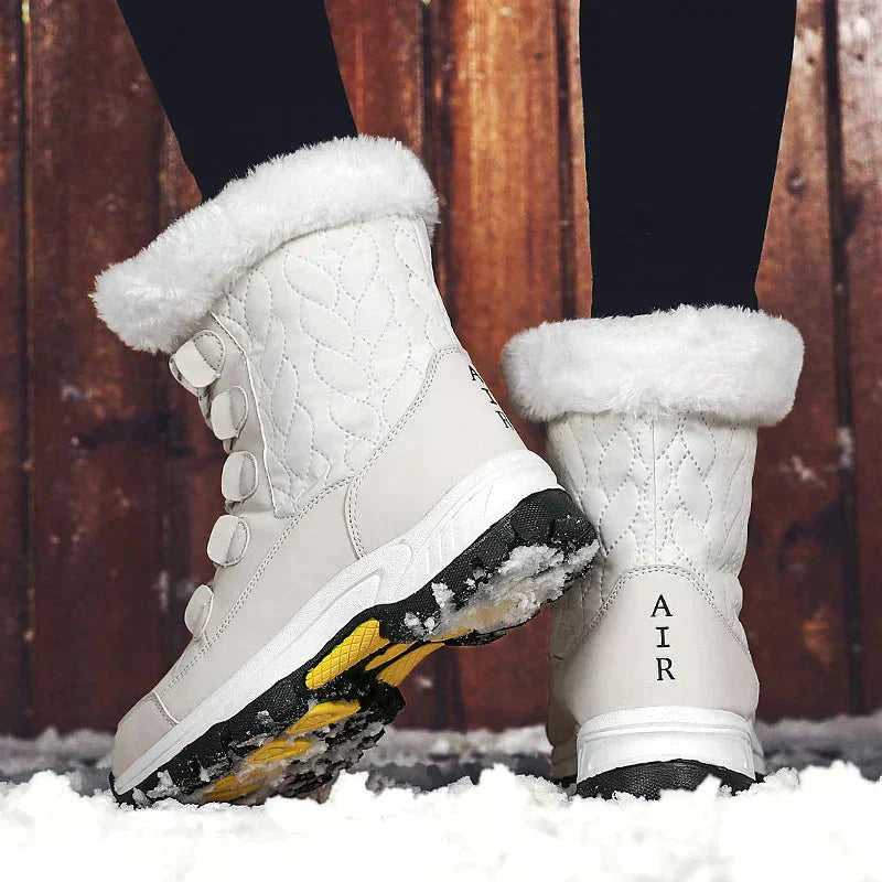 High Grip Snow Boots with Fur Lining Women