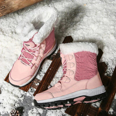 High Grip Snow Boots with Fur Lining Women