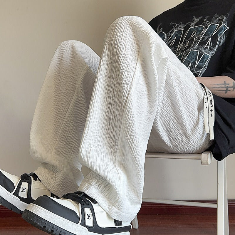 Elegant Black Corduroy Casual Trousers