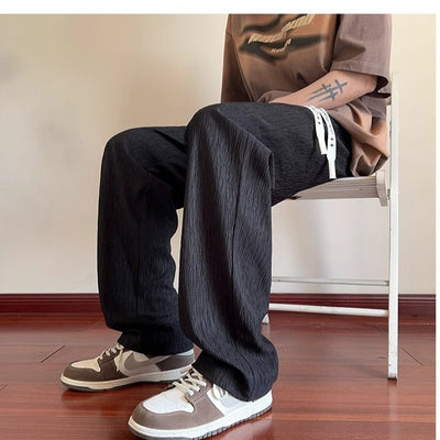 Elegant Black Corduroy Casual Trousers