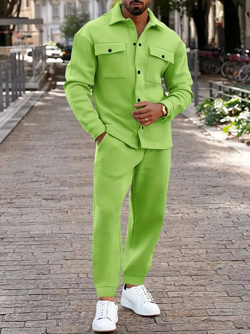 Elegant Casual Jacket and Trousers Set