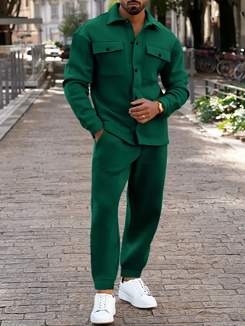 Elegant Casual Jacket and Trousers Set