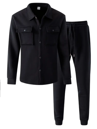 Elegant Casual Jacket and Trousers Set