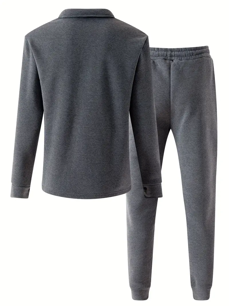 Elegant Casual Jacket and Trousers Set