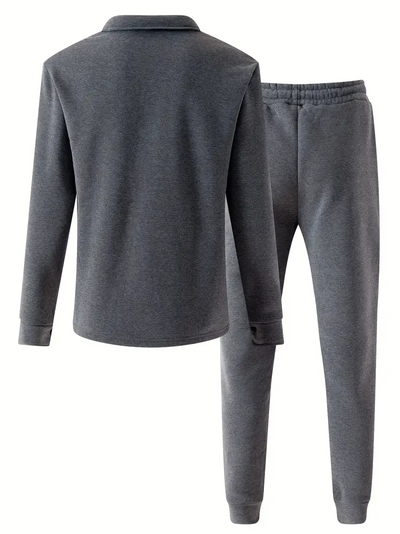 Elegant Casual Jacket and Trousers Set
