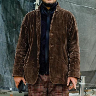 Classy Corduroy Button-Front Jacket Men