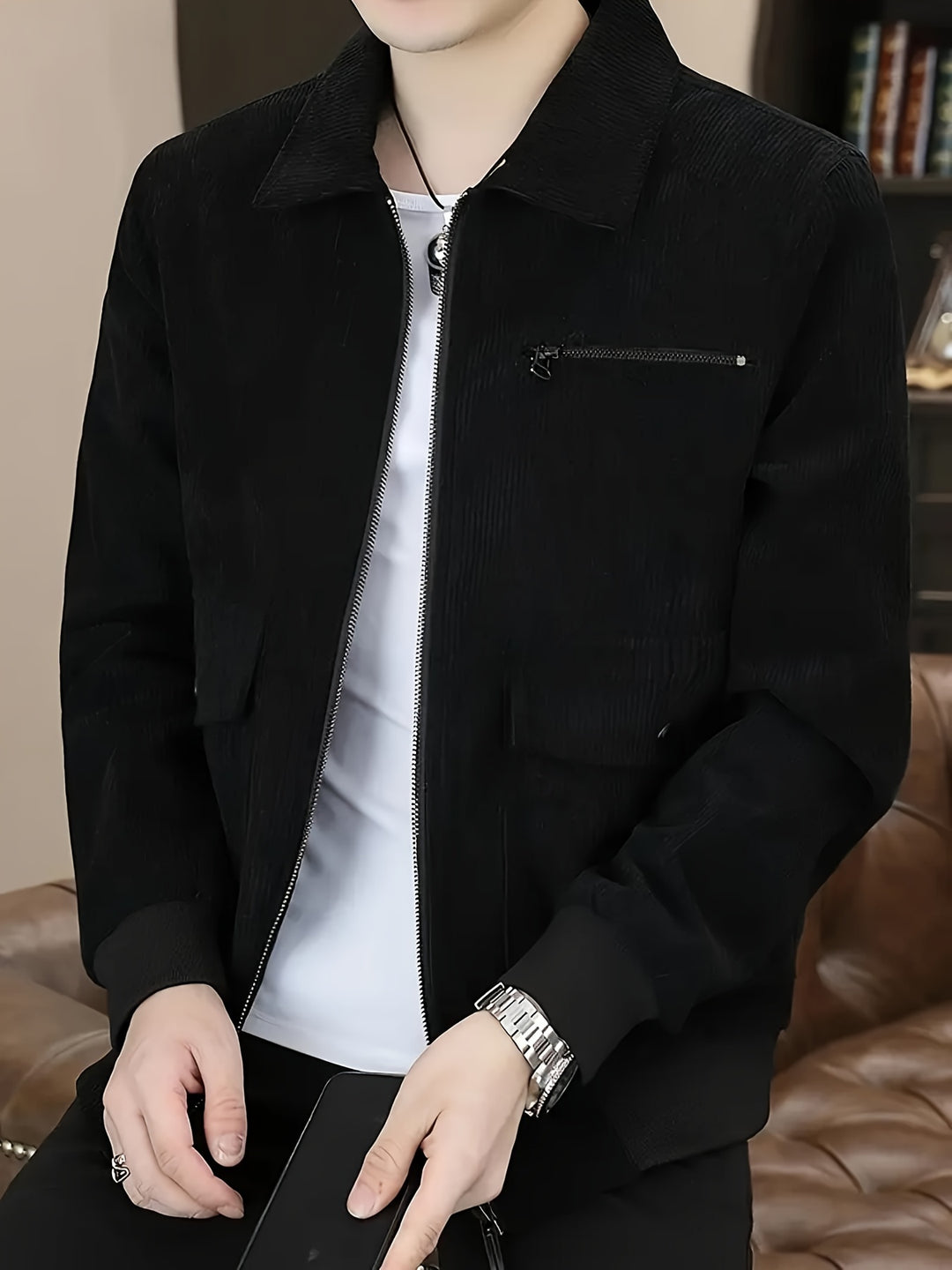 Elegant Corduroy Casual Jacket