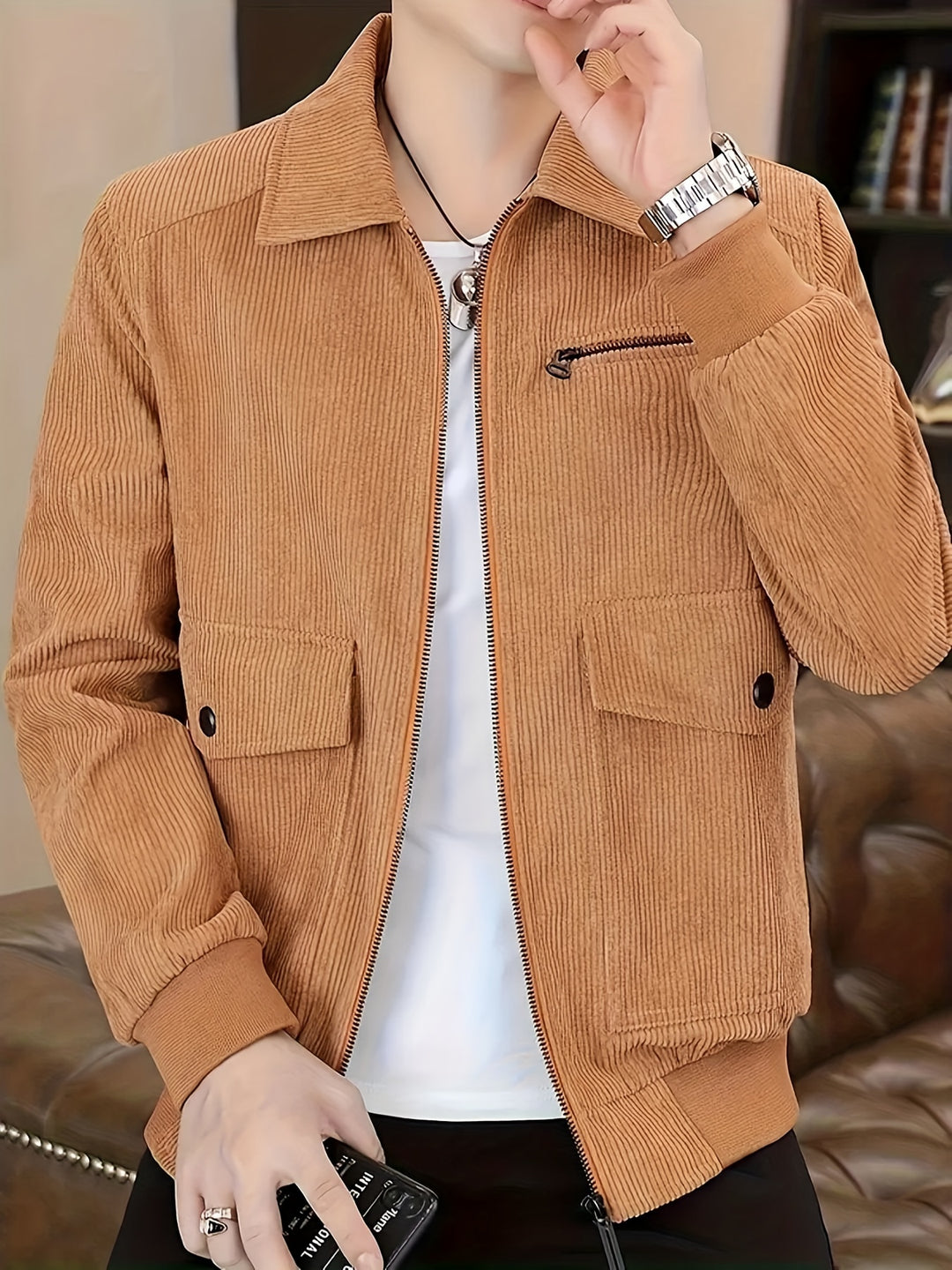 Elegant Corduroy Casual Jacket