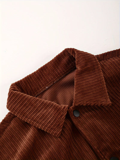 Elegant Corduroy Tracksuit Set
