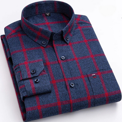 Elegant Diamond Pattern Cotton Shirt