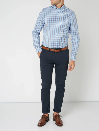 Elegant Diamond Pattern Cotton Shirt