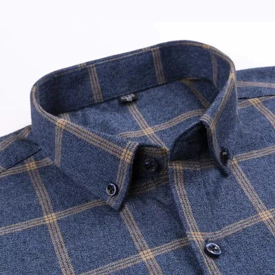 Elegant Diamond Pattern Cotton Shirt