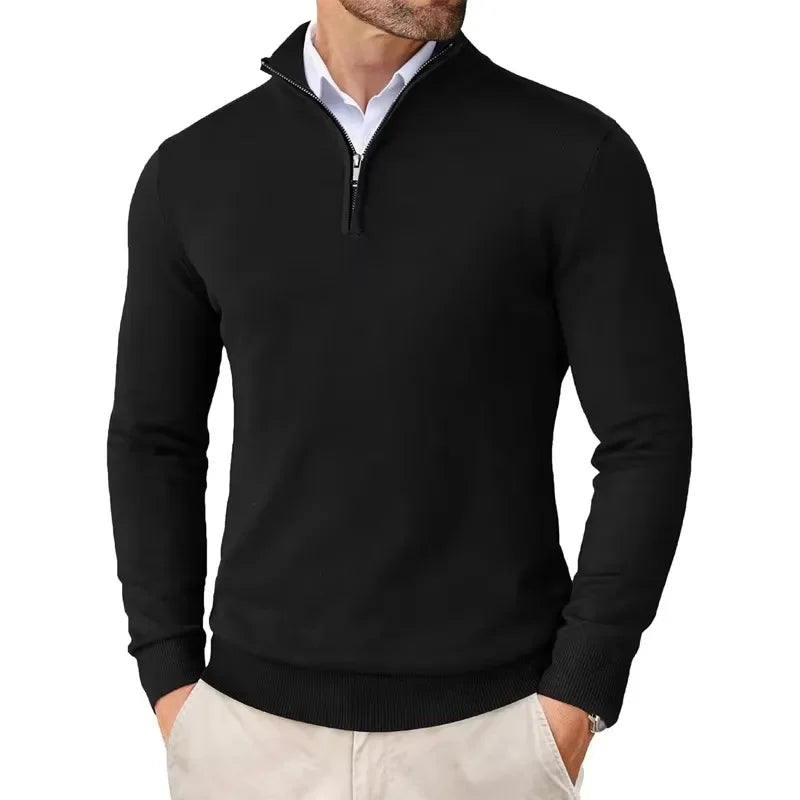 Elegant Half-Zip Jumper Men