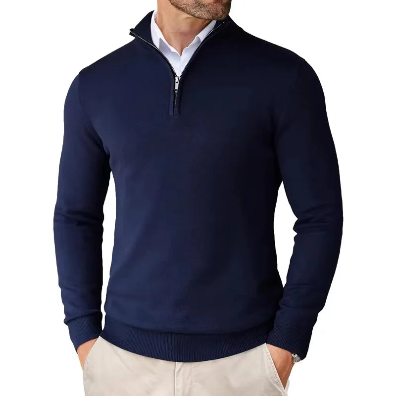 Elegant Half-Zip Jumper Men