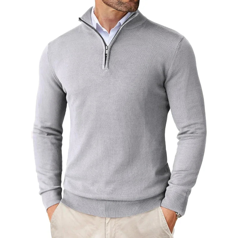 Elegant Half-Zip Jumper Men