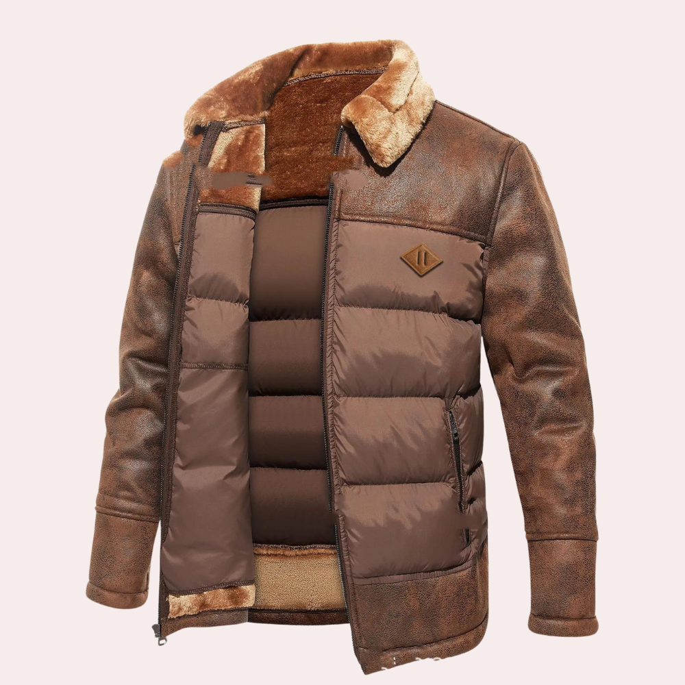 Edward - Insulated Faux Fur Winter Jacket Men