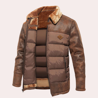 Edward - Insulated Faux Fur Winter Jacket Men