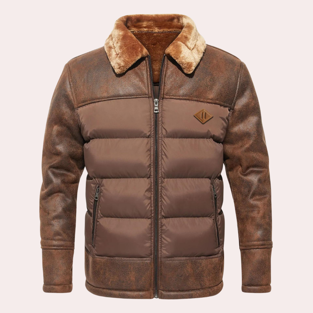 Edward - Insulated Faux Fur Winter Jacket Men