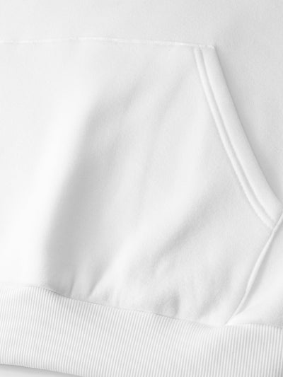 Elegant Knitted Hoodie White