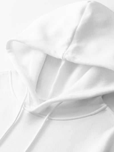 Elegant Knitted Hoodie White