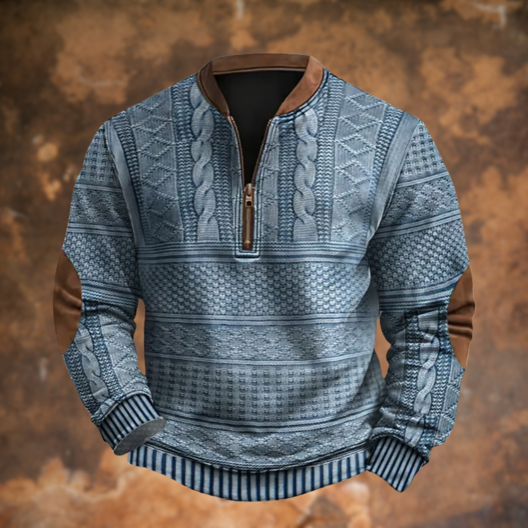 Elegant Knitted Jumper Cotton Blend