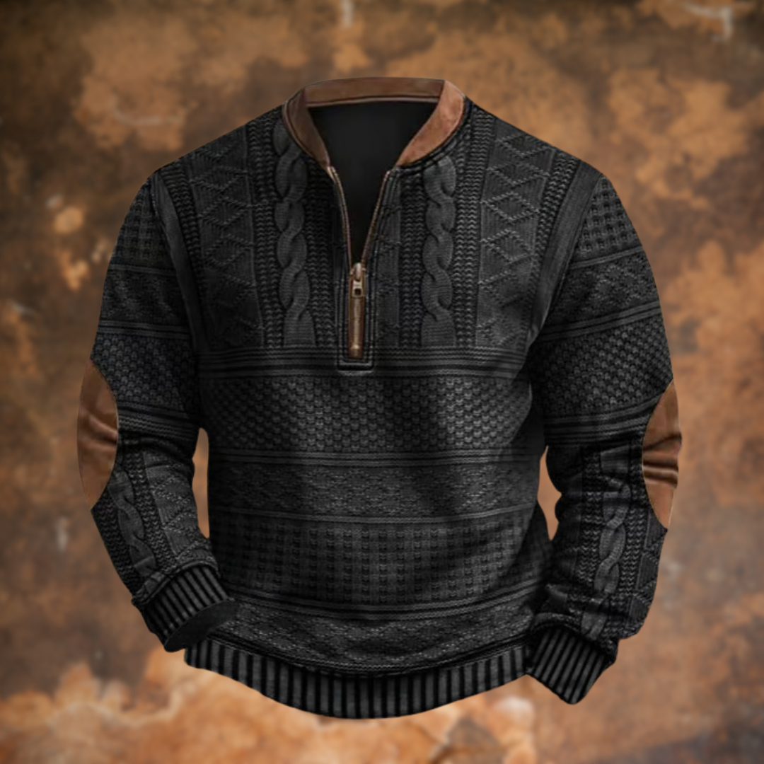 Elegant Knitted Jumper Cotton Blend