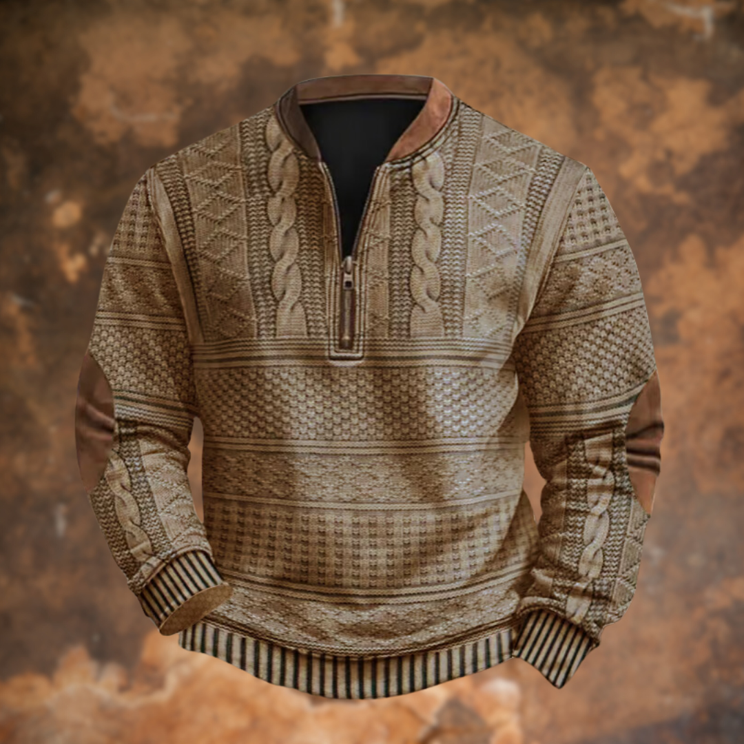 Elegant Knitted Jumper Cotton Blend
