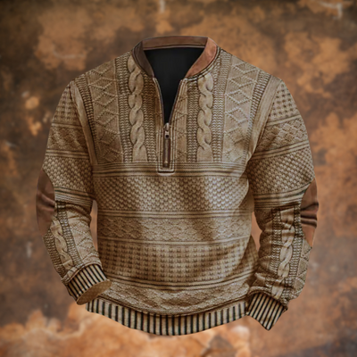 Elegant Knitted Jumper Cotton Blend