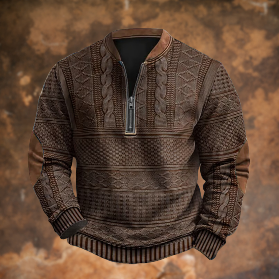 Elegant Knitted Jumper Cotton Blend