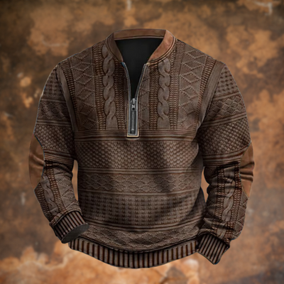 Elegant Knitted Jumper Cotton Blend
