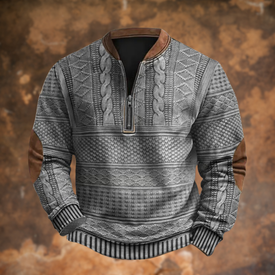 Elegant Knitted Jumper Cotton Blend