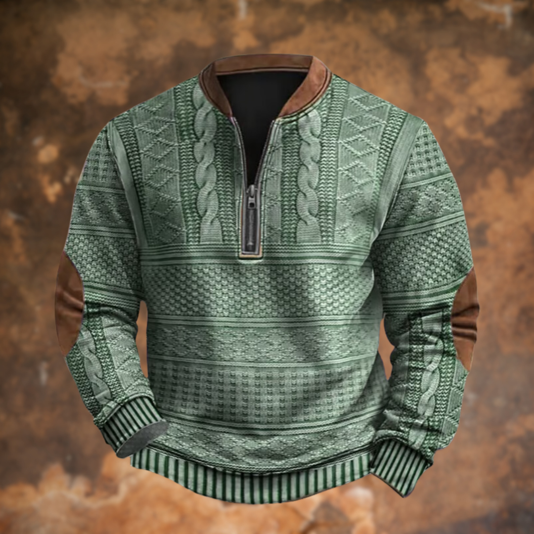 Elegant Knitted Jumper Cotton Blend
