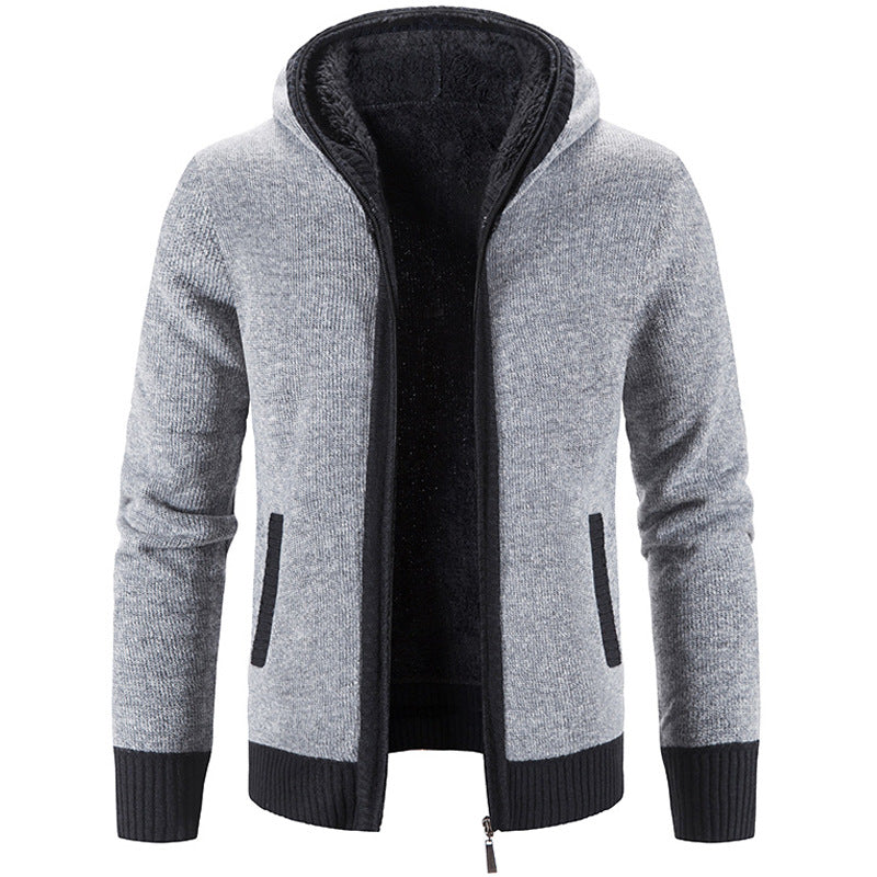 Joel | Knitted Hooded Men's Cardigan