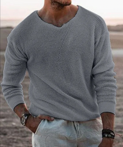 Elegant Knitted V-Neck Jumper