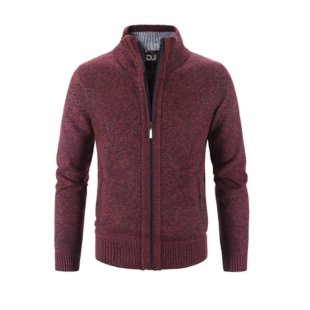 Knitted Zip-Up Cardigan Men