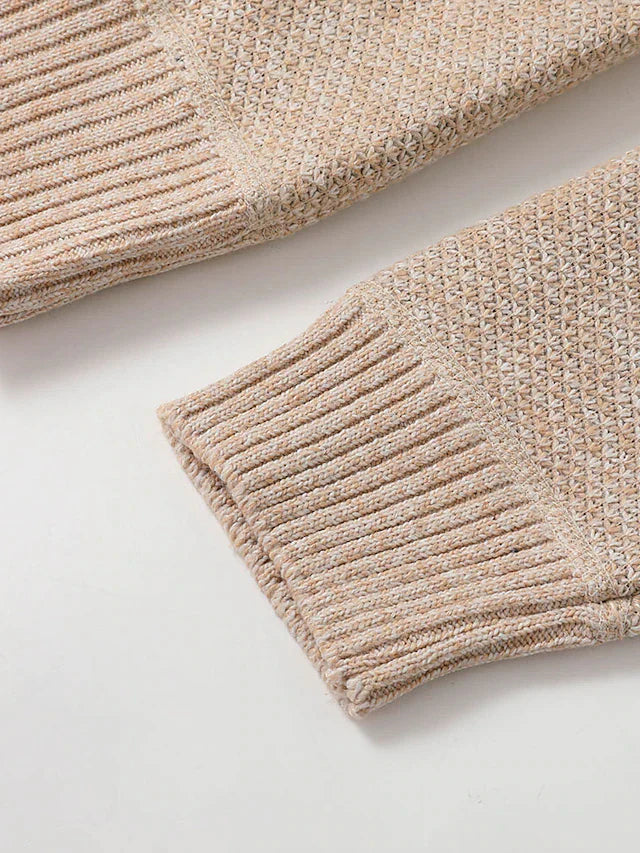 Knitted Zip-Up Cardigan Men