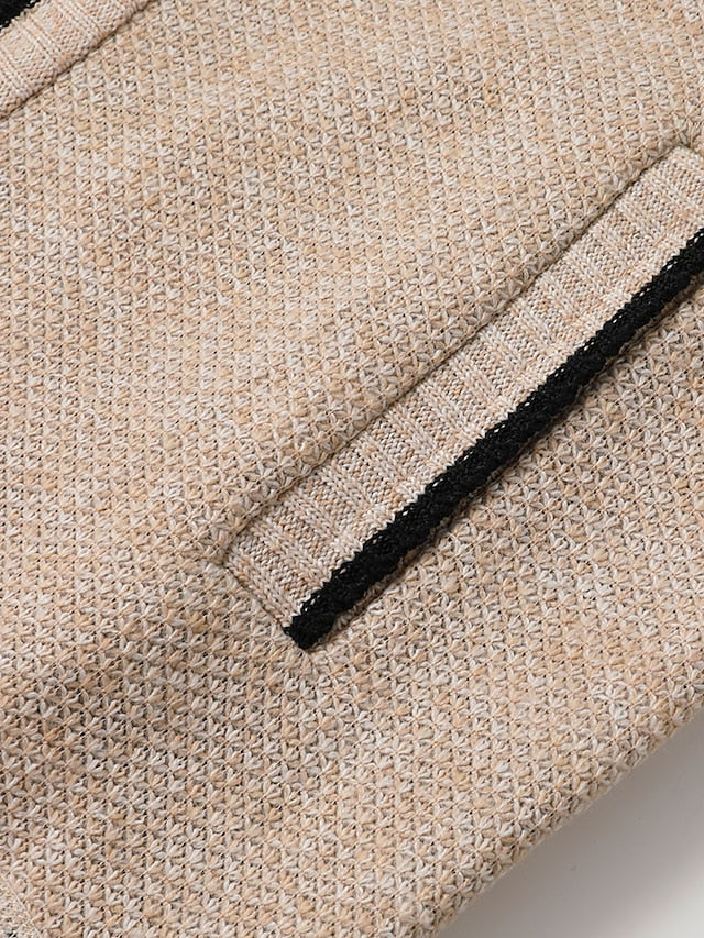 Knitted Zip-Up Cardigan Men
