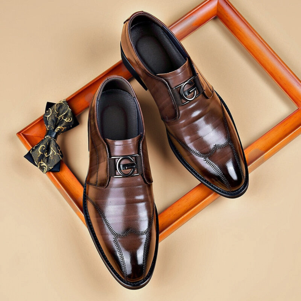 Elegant Leather Brogue Shoe