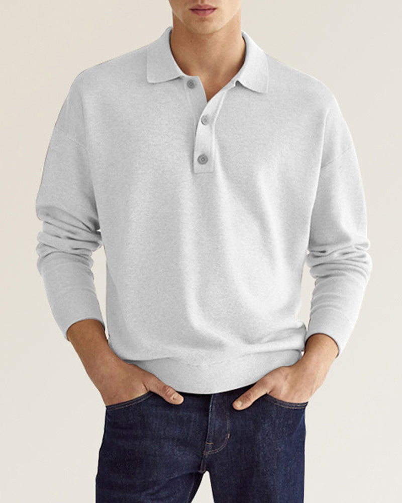 Casual Long-Sleeve Polo Men