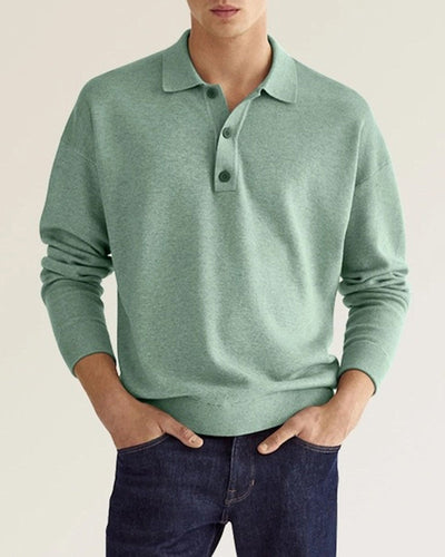 Casual Long-Sleeve Polo Men