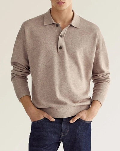 Casual Long-Sleeve Polo Men