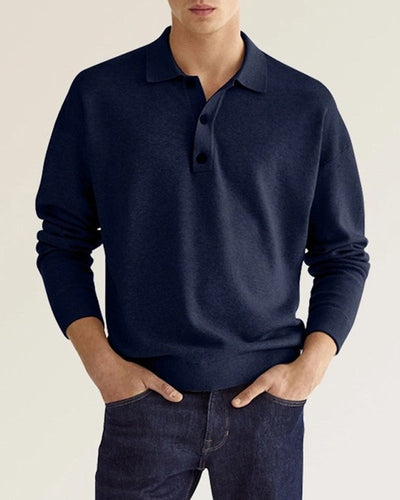 Casual Long-Sleeve Polo Men