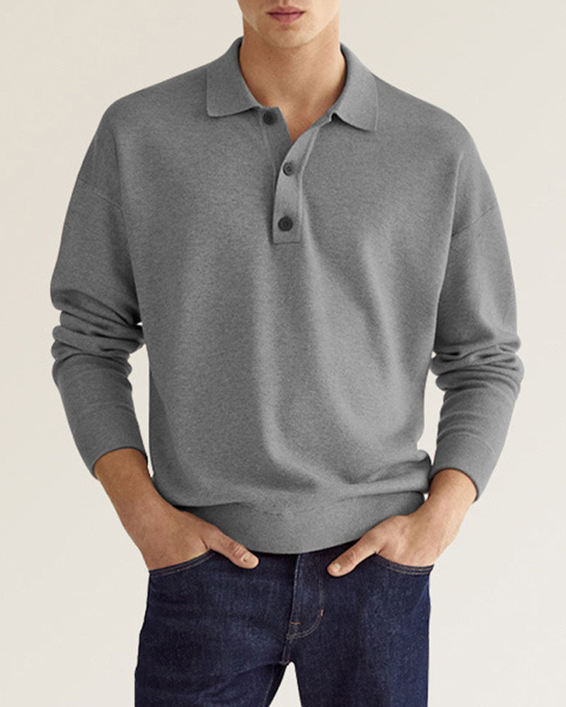 Casual Long-Sleeve Polo Men