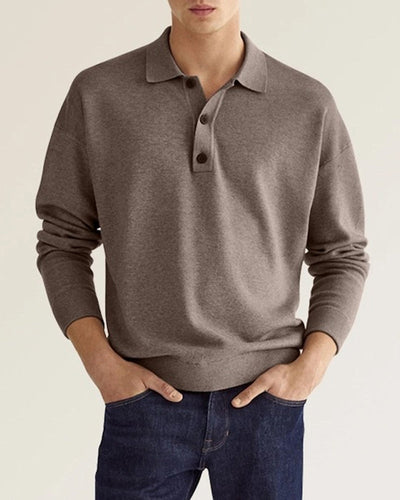 Casual Long-Sleeve Polo Men