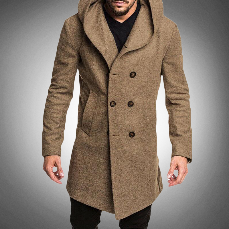 Henry - Double Button Hooded Winter Coat Men
