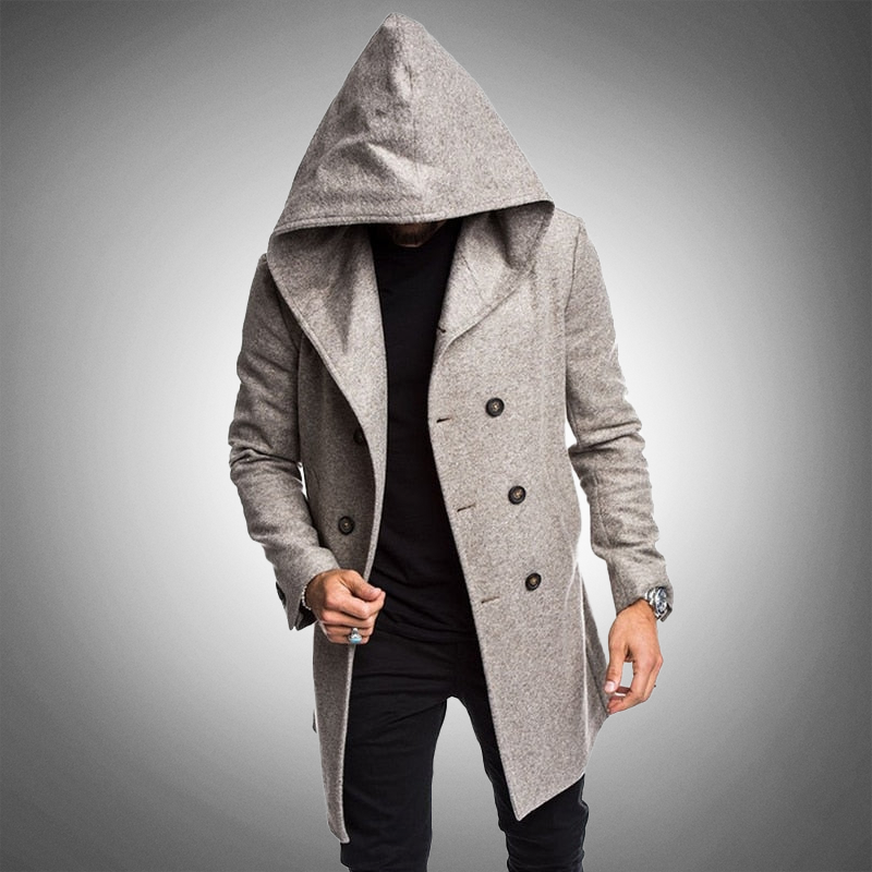 Henry - Double Button Hooded Winter Coat Men