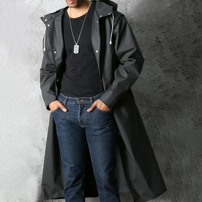 Nicholas - Water-Resistant Rain Coat with Hood