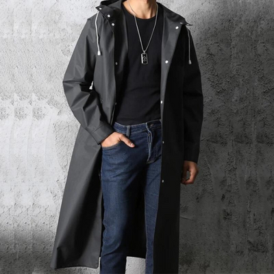 Nicholas - Water-Resistant Rain Coat with Hood