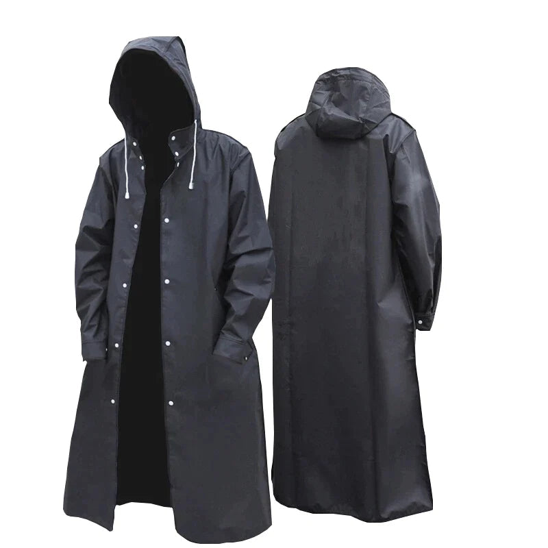 Nicholas - Water-Resistant Rain Coat with Hood